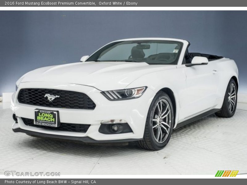 Oxford White / Ebony 2016 Ford Mustang EcoBoost Premium Convertible