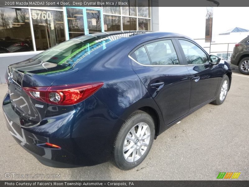 Deep Crystal Blue Mica / Black 2018 Mazda MAZDA3 Sport 4 Door