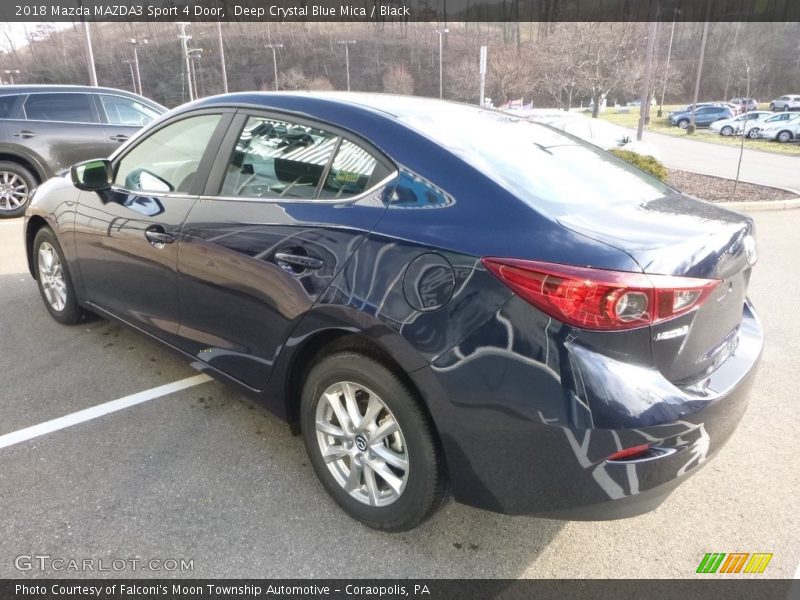 Deep Crystal Blue Mica / Black 2018 Mazda MAZDA3 Sport 4 Door