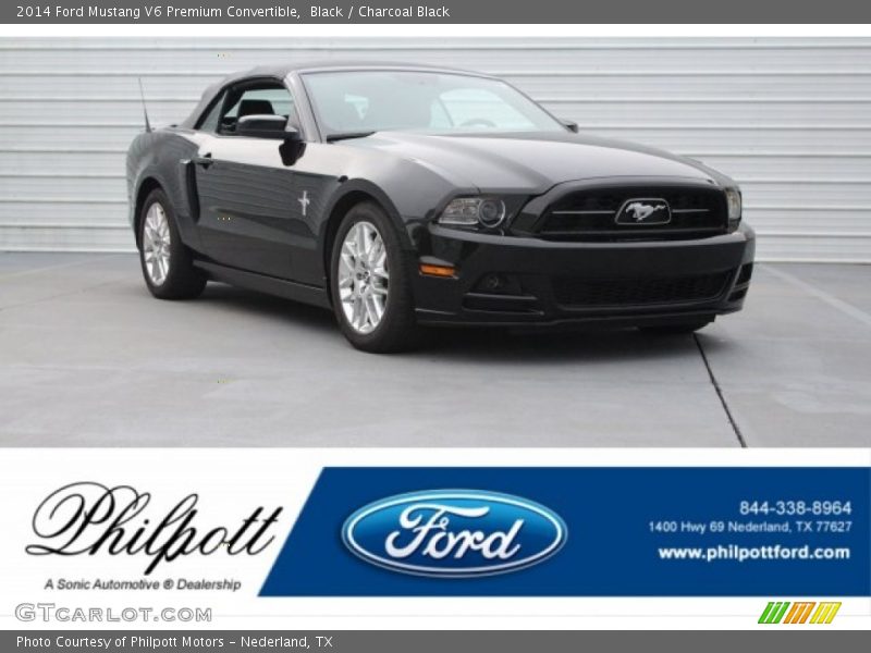 Black / Charcoal Black 2014 Ford Mustang V6 Premium Convertible