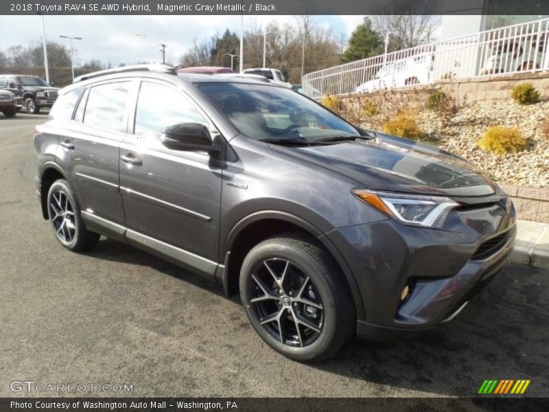 Magnetic Gray Metallic / Black 2018 Toyota RAV4 SE AWD Hybrid