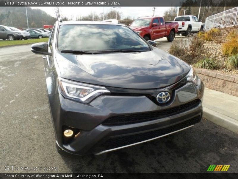 Magnetic Gray Metallic / Black 2018 Toyota RAV4 SE AWD Hybrid