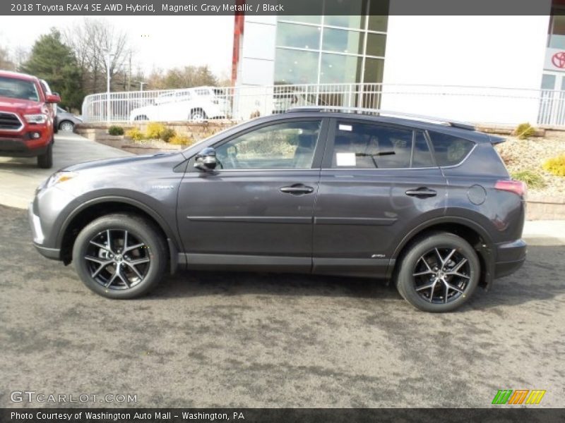 Magnetic Gray Metallic / Black 2018 Toyota RAV4 SE AWD Hybrid