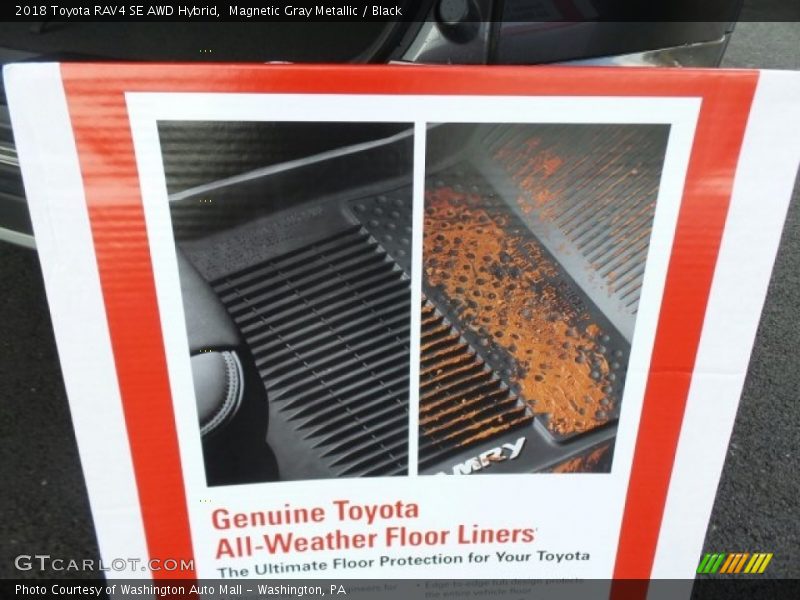 Magnetic Gray Metallic / Black 2018 Toyota RAV4 SE AWD Hybrid