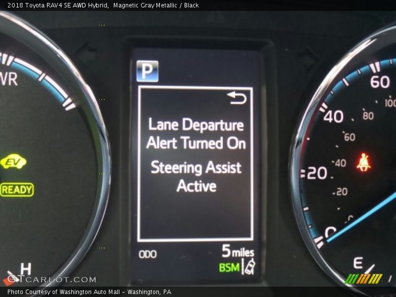 Magnetic Gray Metallic / Black 2018 Toyota RAV4 SE AWD Hybrid