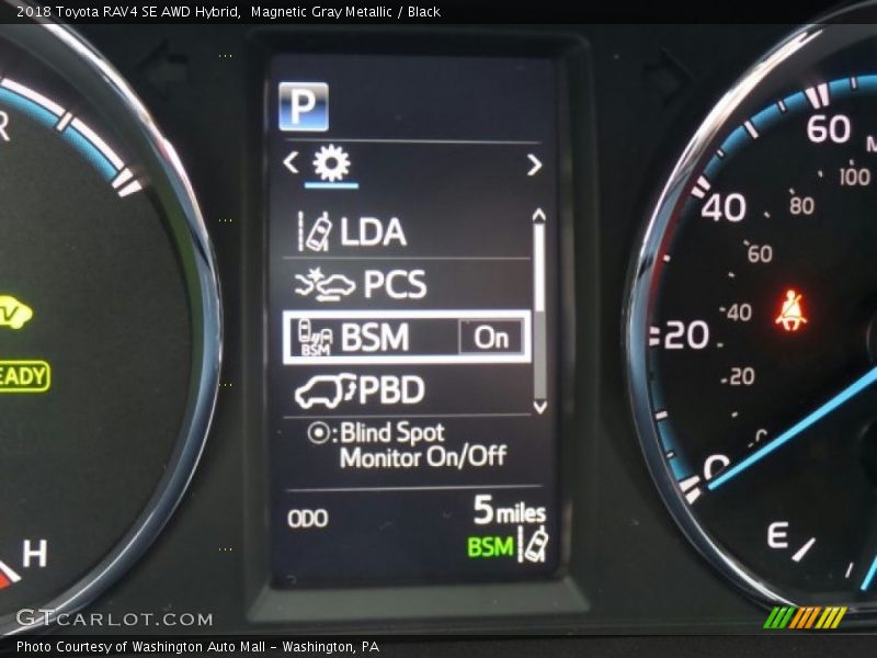 Magnetic Gray Metallic / Black 2018 Toyota RAV4 SE AWD Hybrid