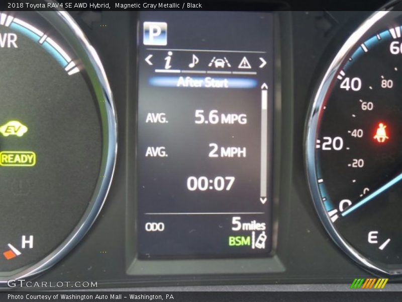 Magnetic Gray Metallic / Black 2018 Toyota RAV4 SE AWD Hybrid
