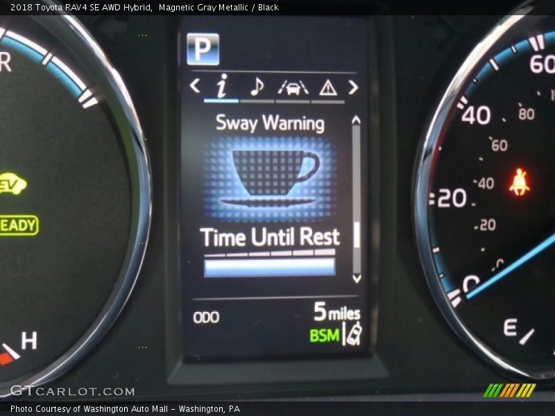Magnetic Gray Metallic / Black 2018 Toyota RAV4 SE AWD Hybrid