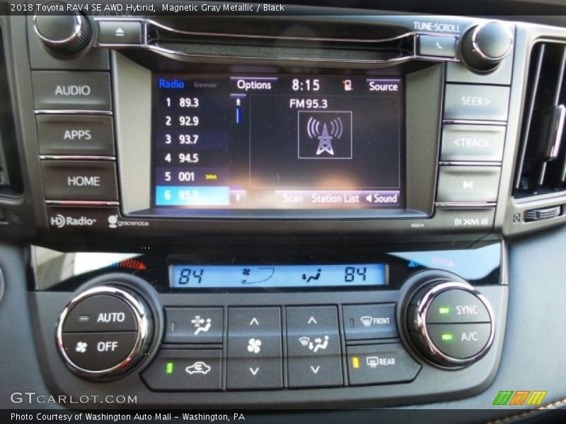 Magnetic Gray Metallic / Black 2018 Toyota RAV4 SE AWD Hybrid