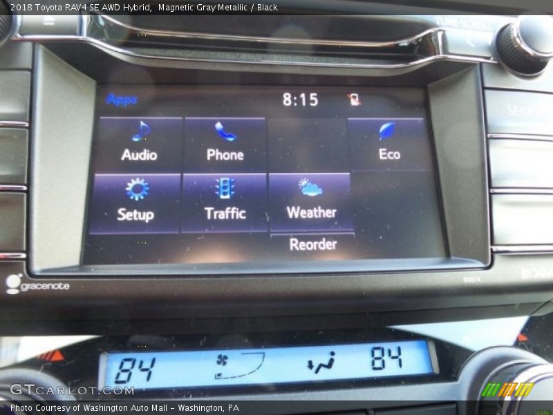 Magnetic Gray Metallic / Black 2018 Toyota RAV4 SE AWD Hybrid