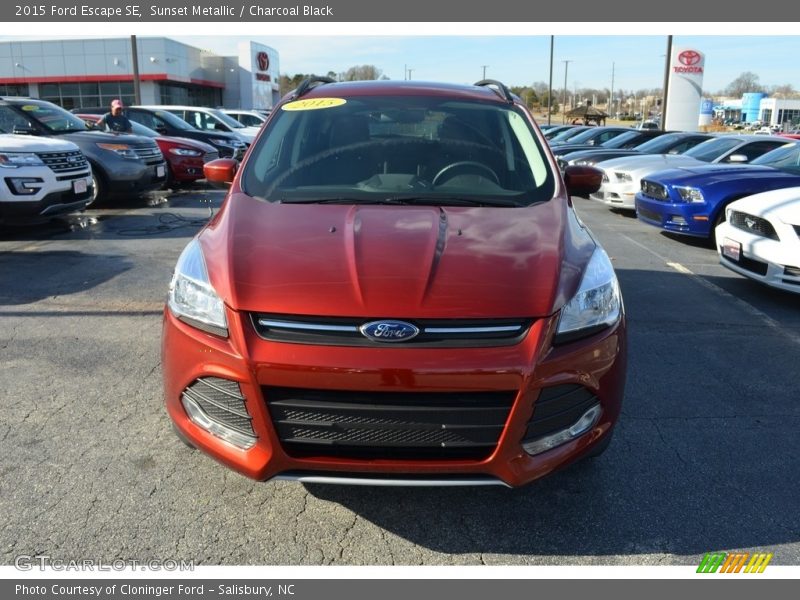 Sunset Metallic / Charcoal Black 2015 Ford Escape SE