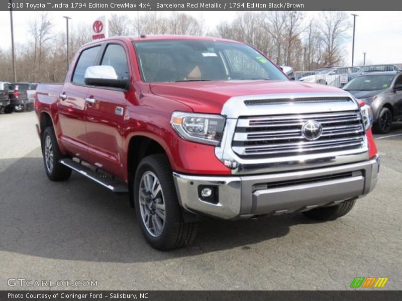 Barcelona Red Metallic / 1794 Edition Black/Brown 2018 Toyota Tundra 1794 Edition CrewMax 4x4