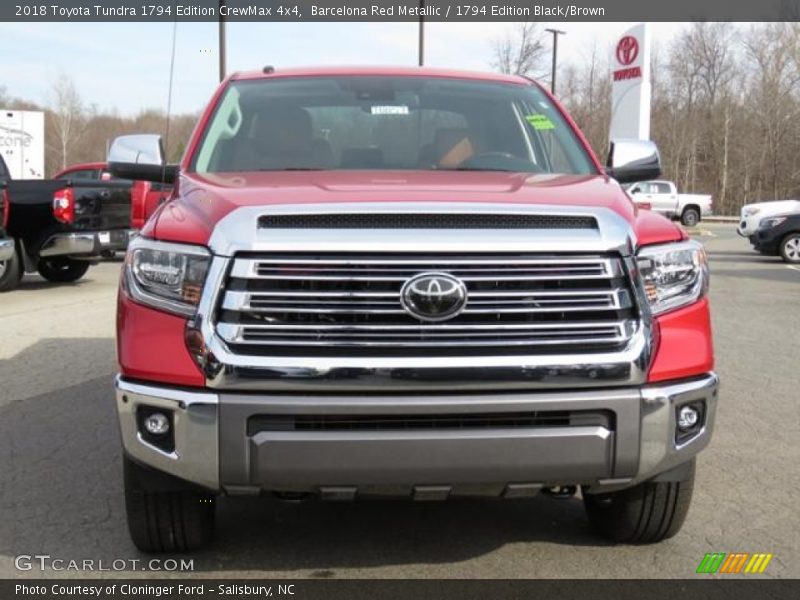 Barcelona Red Metallic / 1794 Edition Black/Brown 2018 Toyota Tundra 1794 Edition CrewMax 4x4