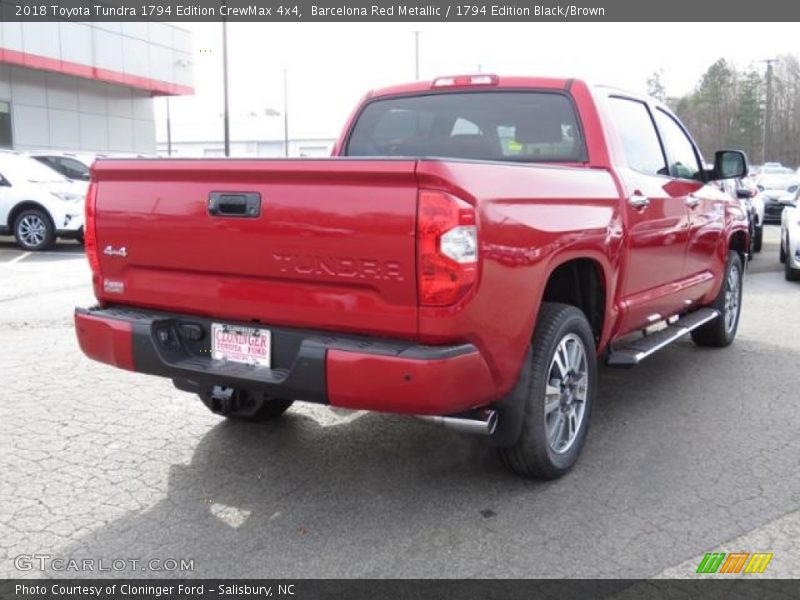 Barcelona Red Metallic / 1794 Edition Black/Brown 2018 Toyota Tundra 1794 Edition CrewMax 4x4