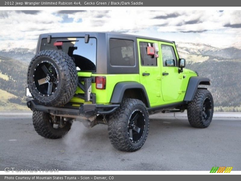 Gecko Green / Black/Dark Saddle 2012 Jeep Wrangler Unlimited Rubicon 4x4