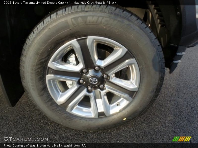 Magnetic Gray Metallic / Black 2018 Toyota Tacoma Limited Double Cab 4x4