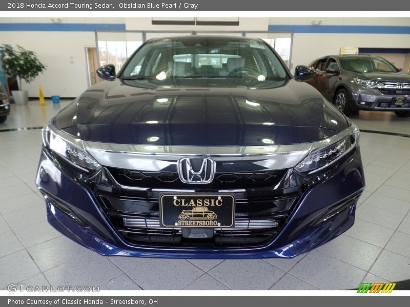 Obsidian Blue Pearl / Gray 2018 Honda Accord Touring Sedan