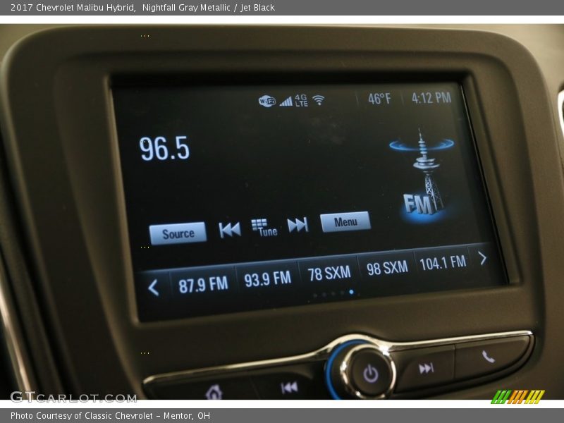 Nightfall Gray Metallic / Jet Black 2017 Chevrolet Malibu Hybrid