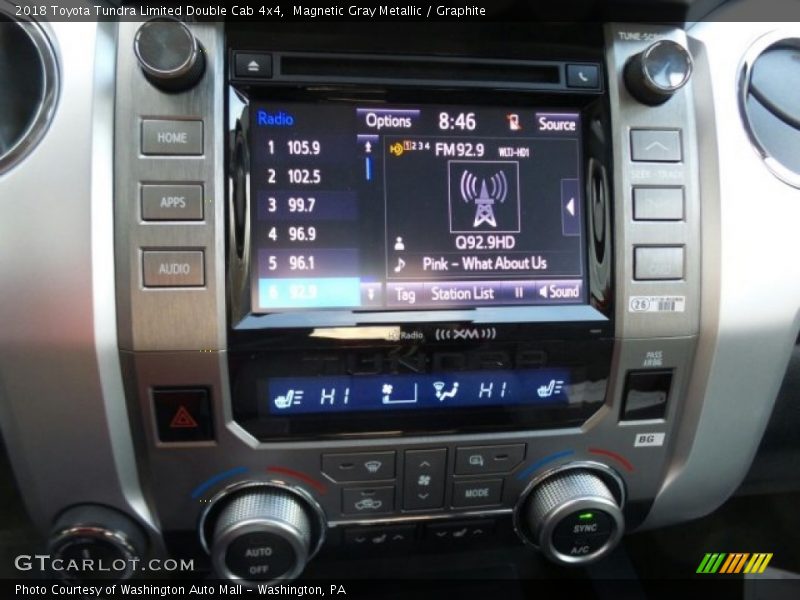 Controls of 2018 Tundra Limited Double Cab 4x4