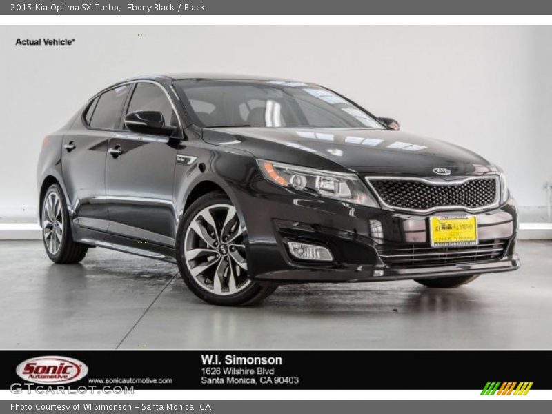 Ebony Black / Black 2015 Kia Optima SX Turbo