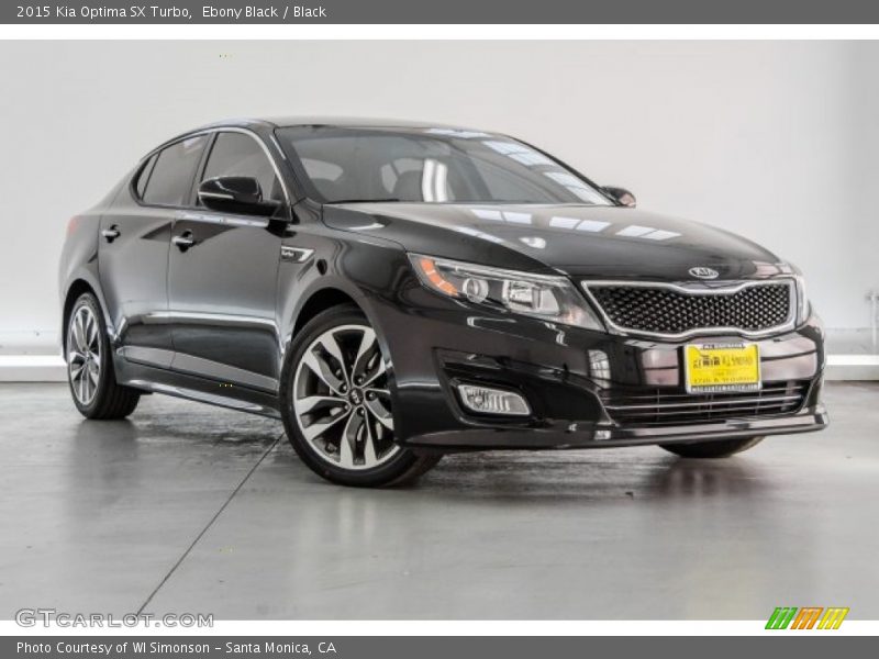 Ebony Black / Black 2015 Kia Optima SX Turbo