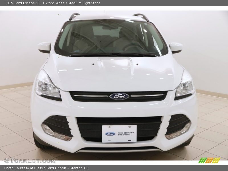 Oxford White / Medium Light Stone 2015 Ford Escape SE