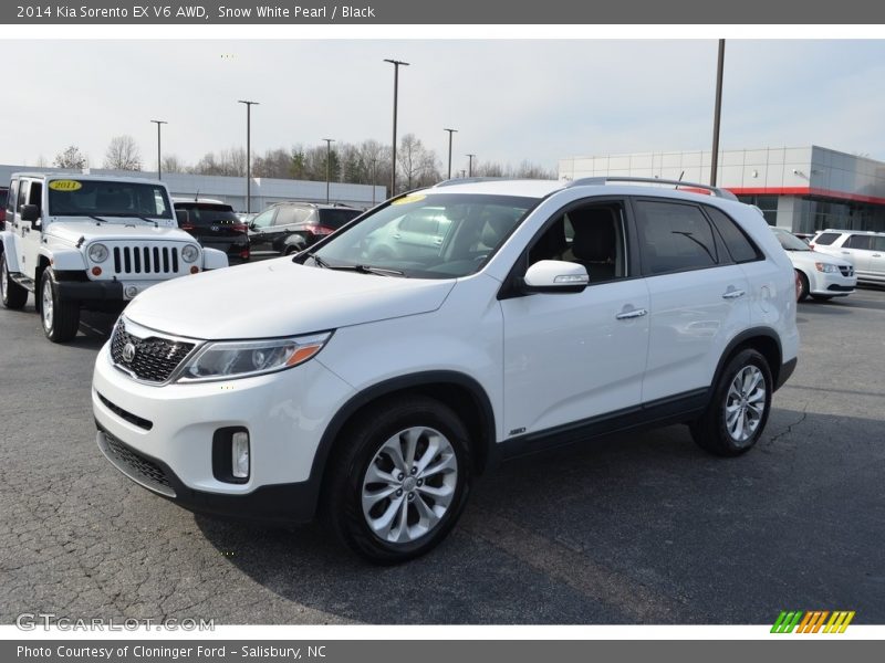 Snow White Pearl / Black 2014 Kia Sorento EX V6 AWD