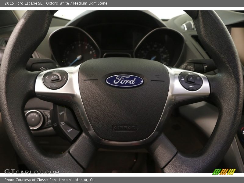 Oxford White / Medium Light Stone 2015 Ford Escape SE
