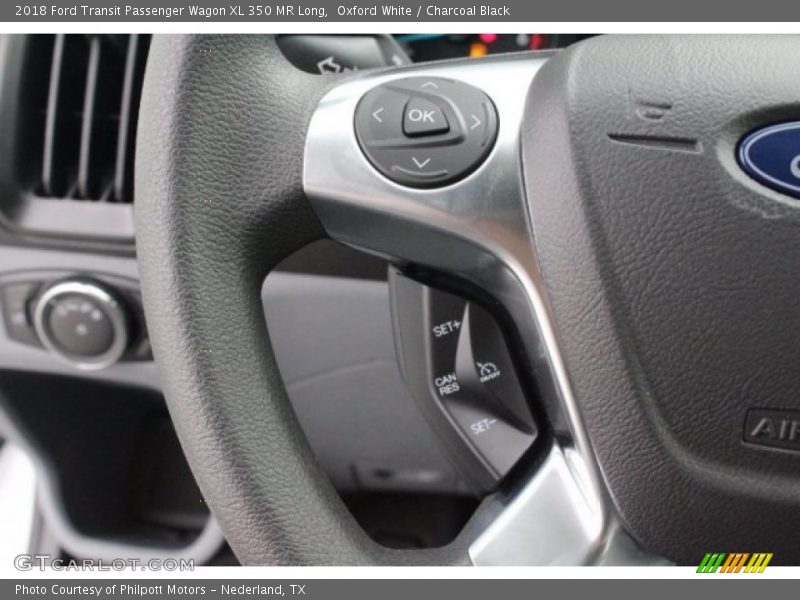 Oxford White / Charcoal Black 2018 Ford Transit Passenger Wagon XL 350 MR Long