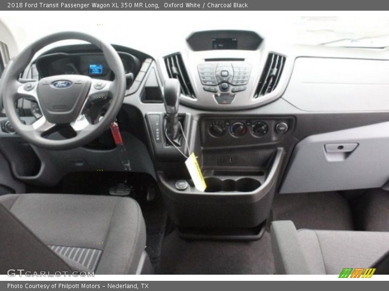 Oxford White / Charcoal Black 2018 Ford Transit Passenger Wagon XL 350 MR Long
