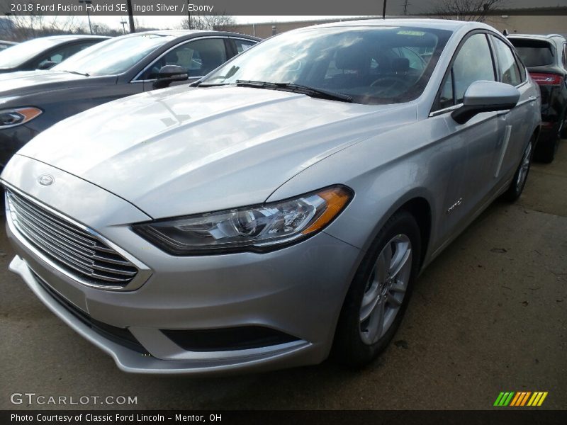 Ingot Silver / Ebony 2018 Ford Fusion Hybrid SE