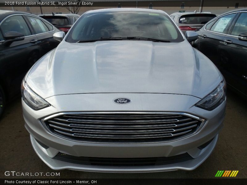 Ingot Silver / Ebony 2018 Ford Fusion Hybrid SE