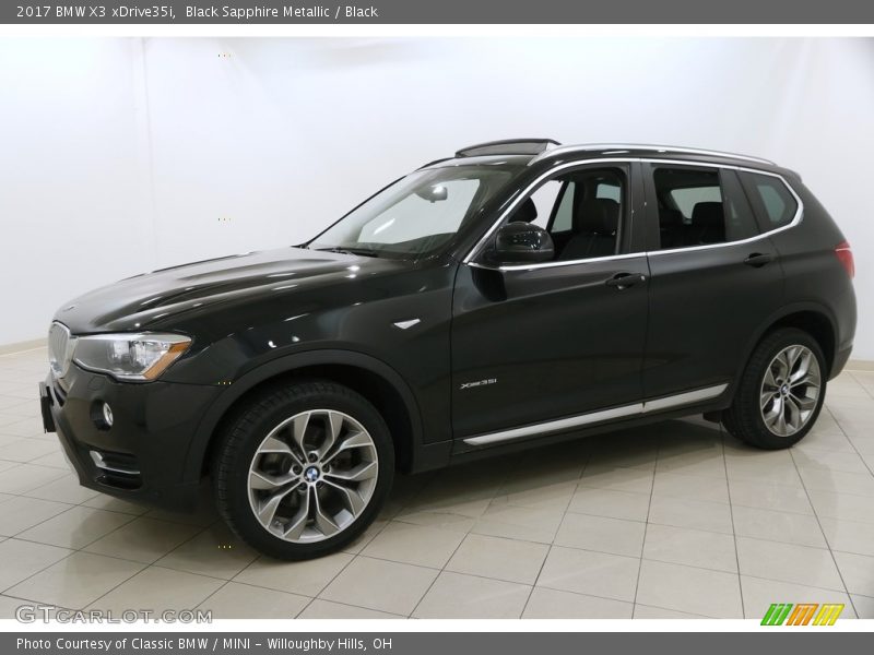 Black Sapphire Metallic / Black 2017 BMW X3 xDrive35i