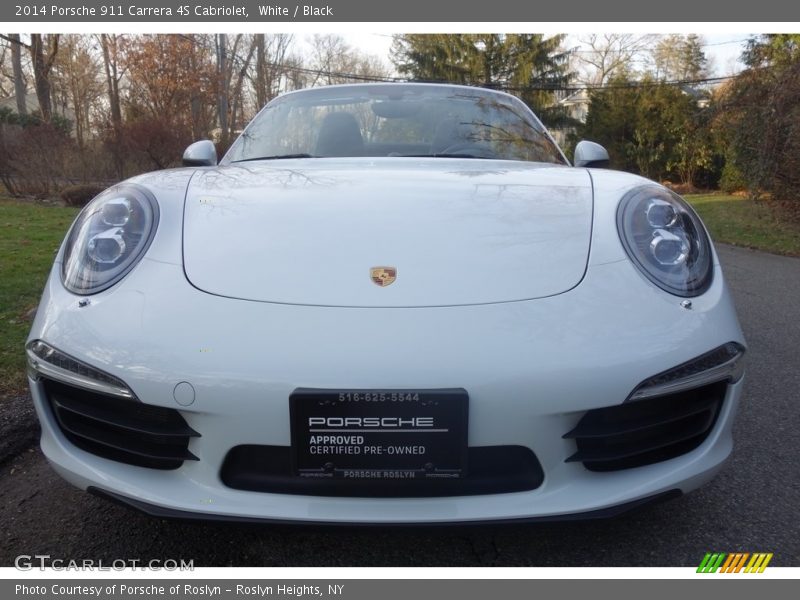 White / Black 2014 Porsche 911 Carrera 4S Cabriolet