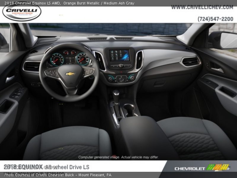 Orange Burst Metallic / Medium Ash Gray 2018 Chevrolet Equinox LS AWD