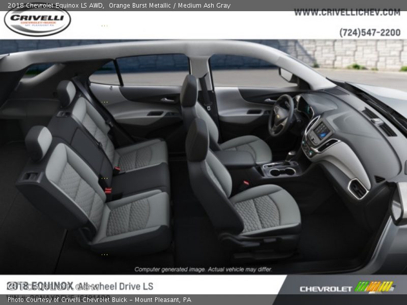 Orange Burst Metallic / Medium Ash Gray 2018 Chevrolet Equinox LS AWD