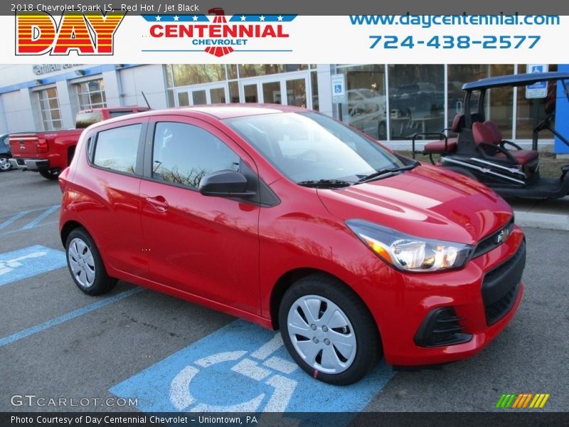 Red Hot / Jet Black 2018 Chevrolet Spark LS