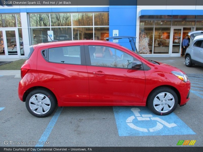 Red Hot / Jet Black 2018 Chevrolet Spark LS