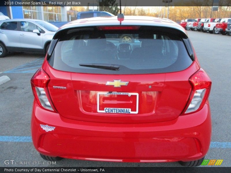 Red Hot / Jet Black 2018 Chevrolet Spark LS