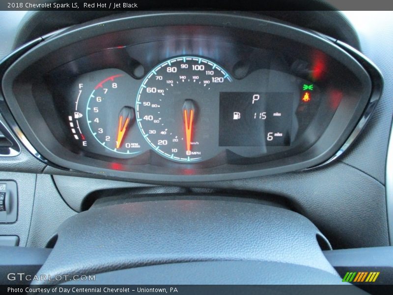 Red Hot / Jet Black 2018 Chevrolet Spark LS