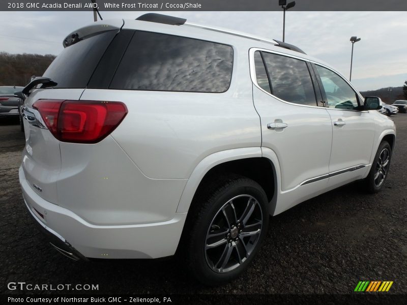 White Frost Tricoat / Cocoa/Shale 2018 GMC Acadia Denali AWD