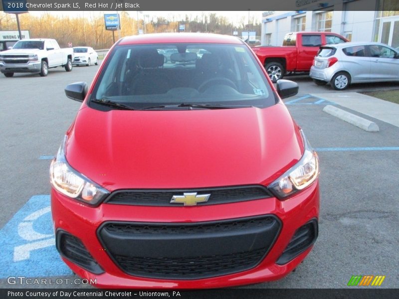 Red Hot / Jet Black 2018 Chevrolet Spark LS