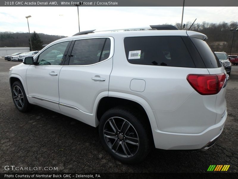 White Frost Tricoat / Cocoa/Shale 2018 GMC Acadia Denali AWD
