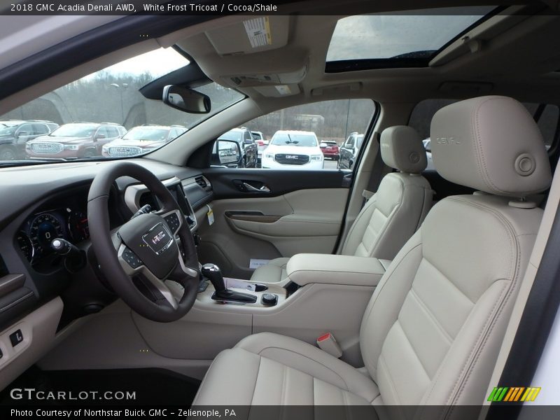 White Frost Tricoat / Cocoa/Shale 2018 GMC Acadia Denali AWD