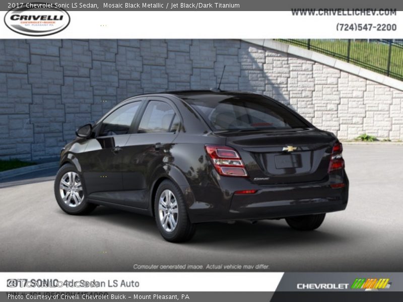 Mosaic Black Metallic / Jet Black/Dark Titanium 2017 Chevrolet Sonic LS Sedan