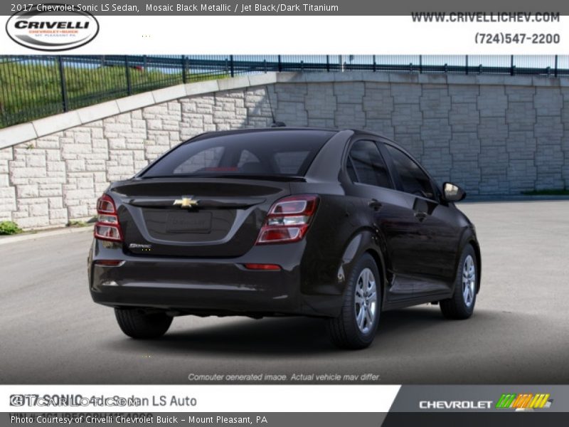 Mosaic Black Metallic / Jet Black/Dark Titanium 2017 Chevrolet Sonic LS Sedan