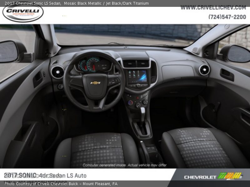 Mosaic Black Metallic / Jet Black/Dark Titanium 2017 Chevrolet Sonic LS Sedan