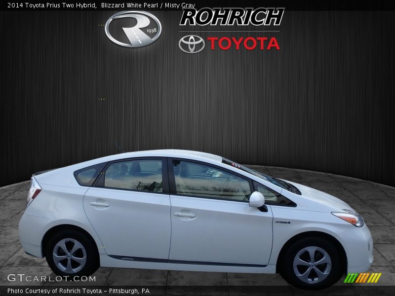 Blizzard White Pearl / Misty Gray 2014 Toyota Prius Two Hybrid