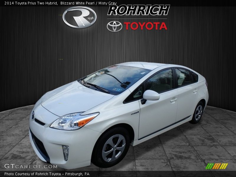 Blizzard White Pearl / Misty Gray 2014 Toyota Prius Two Hybrid