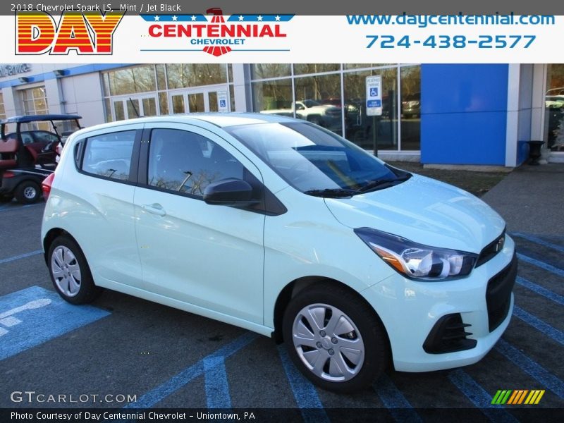 Mint / Jet Black 2018 Chevrolet Spark LS